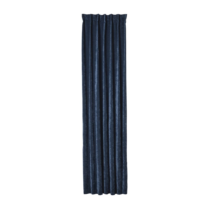 Gordijn chenille - blauw - 140x250 cm